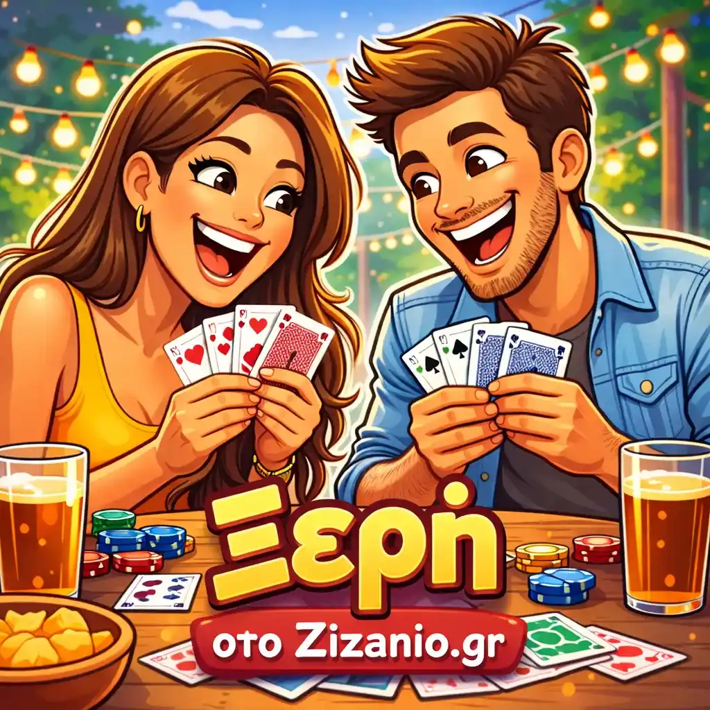 Ξερή online παιχνίδι - φίλοι παίζουν χαρτιά στο Zizanio.gr