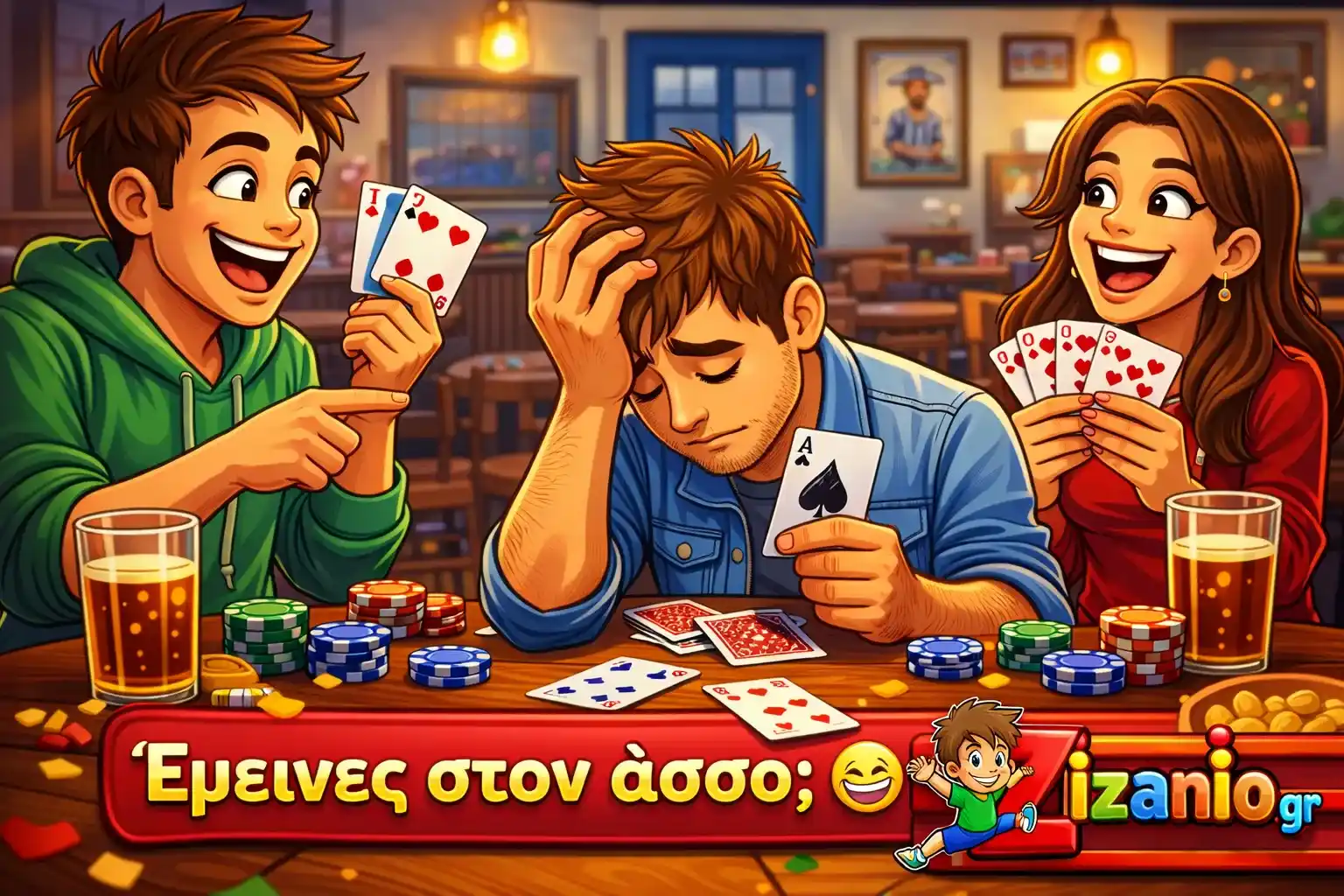 Έμεινες στον άσσο; Στιγμές γέλιου στην Ξερή